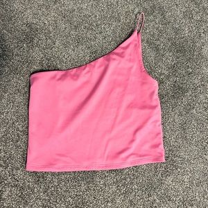 Pink off the shoulder crop top. Only worn once.
